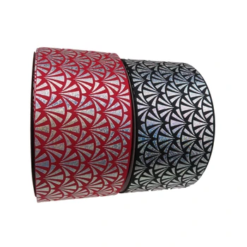 

Shipping Free 3 Inch 75MM Hologram Flower Printed Grosgrain Ribbon For Hair jojo Bows DIY Headwear 100 yard per roll