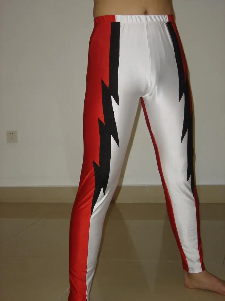 Изготовленная на заказ Голубая Lightning/шестерни латекса Молодежные борцовское трико одежда брюки для Для мужчин H020 - Цвет: H019