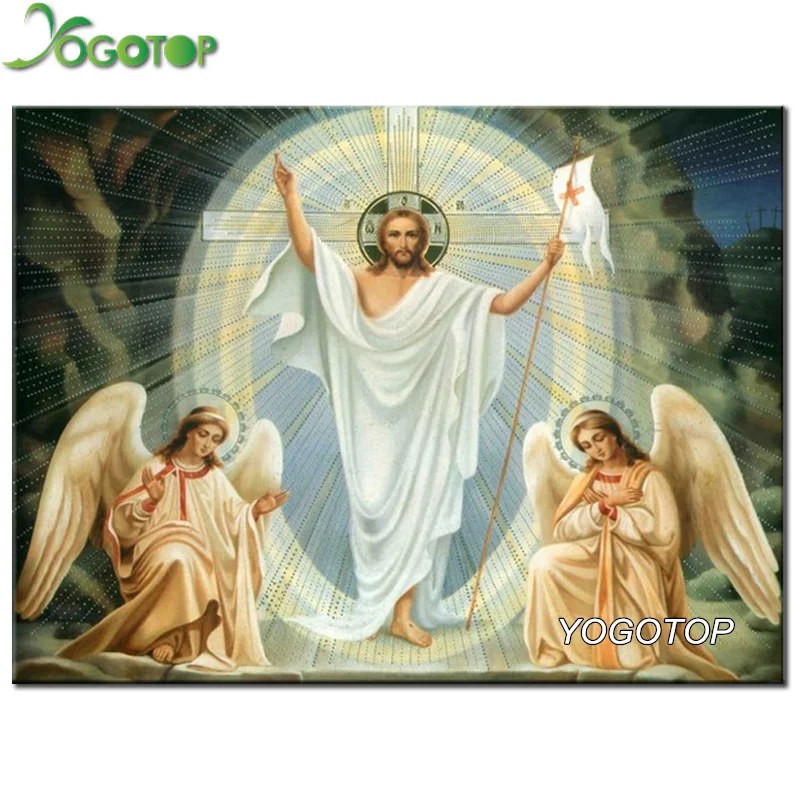 

YOGOTOP DIY Diamond Painting Cross Stitch Religious angel Full Diamond Embroidery Home Decoration 5D Diamond Mosaic SD085