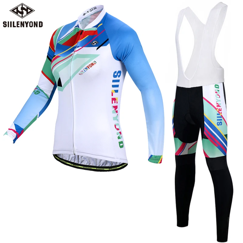 

Women Winter Thermal Fleece Cycling Jersey Sets Racing Bike Cycling Clothes Suit Mountian Bicycle Cycling Clothing