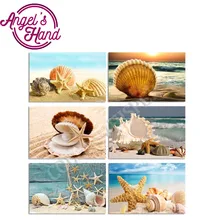 На заказ Алмазная картина Морская звезда ракушки море солнце песок пляж Мандала Алмазная картина eigen фото Алмазная вышивка религиозные иконы