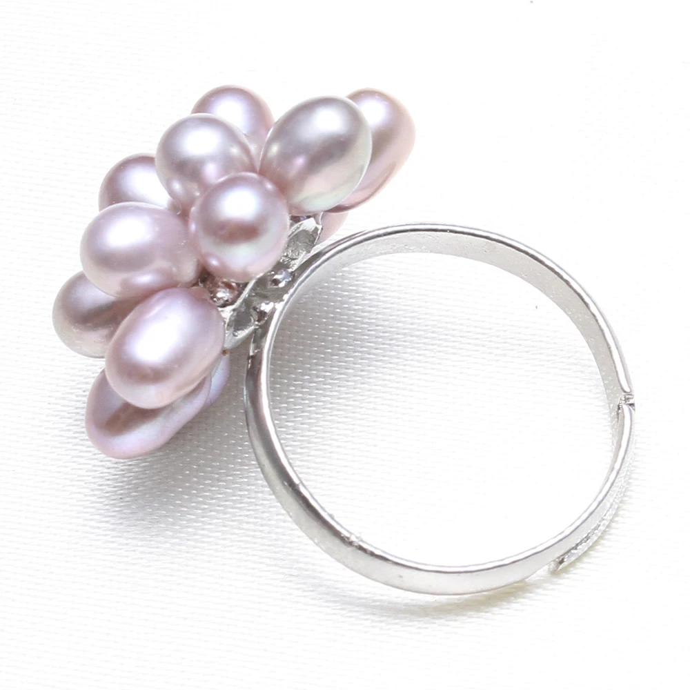 Комплект из кольца и серёг с натуральным пресноводным жемчугом|pearl jewelry set|jewelry
