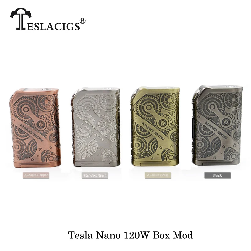 

100% Original Electronic Cigarettes Tesla Nano 120W VW APV Box Mod Fit TESLA H8 Subohm 2017 best noMechanical Mod Vape Vaporizer