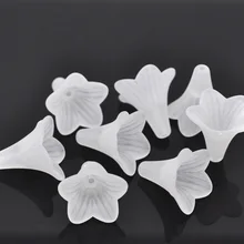 DoreenBeads акриловая вставка бусины в виде цветка белый матовый около 22,0 мм(7/") х 22,0 мм(7/8"), отверстие: Приблизительно 1,8 мм, 10 шт. новинка