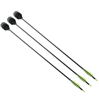 

12pcs Fiberglass Arrows with Sponge Foam Arrowheads Hunting Archery Game Practice Broadhead Tips for Archery Games