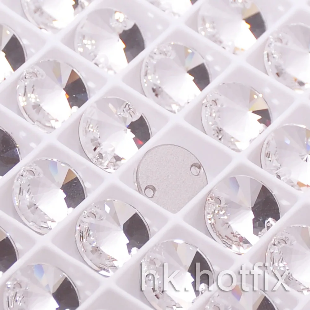 

Swarovski Elements Round (3200) 12mm Crystal Clear (001) 72 pieces Sew On Stone Foiled Rhinestones