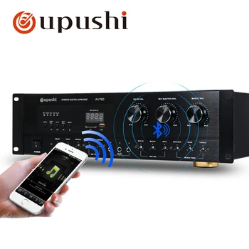 

Oupushi Professional Karaoke Power Amplifiers 250W+250W Bluetooths Control Home Theater Amplifier