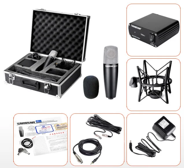 Takstar SM5BL Professional Studio Recording Condenser Microphone with