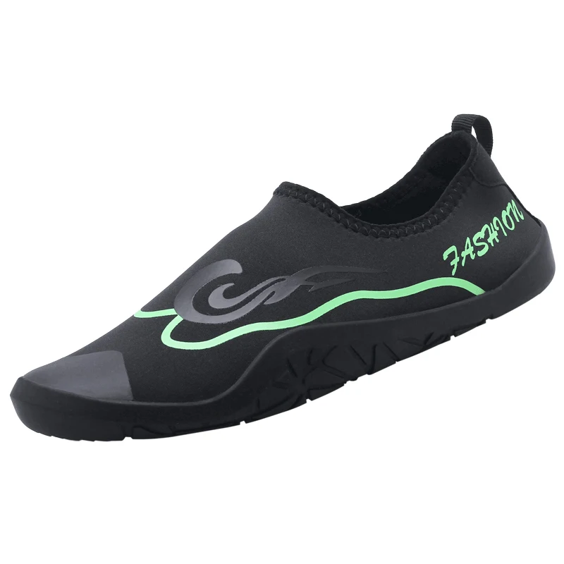 Мужская обувь для водных видов спорта легкая обувь для плавания женская быстросохнущая обувь мужская обувь подходит для пляжа на открытом воздухе - Цвет: Зеленый