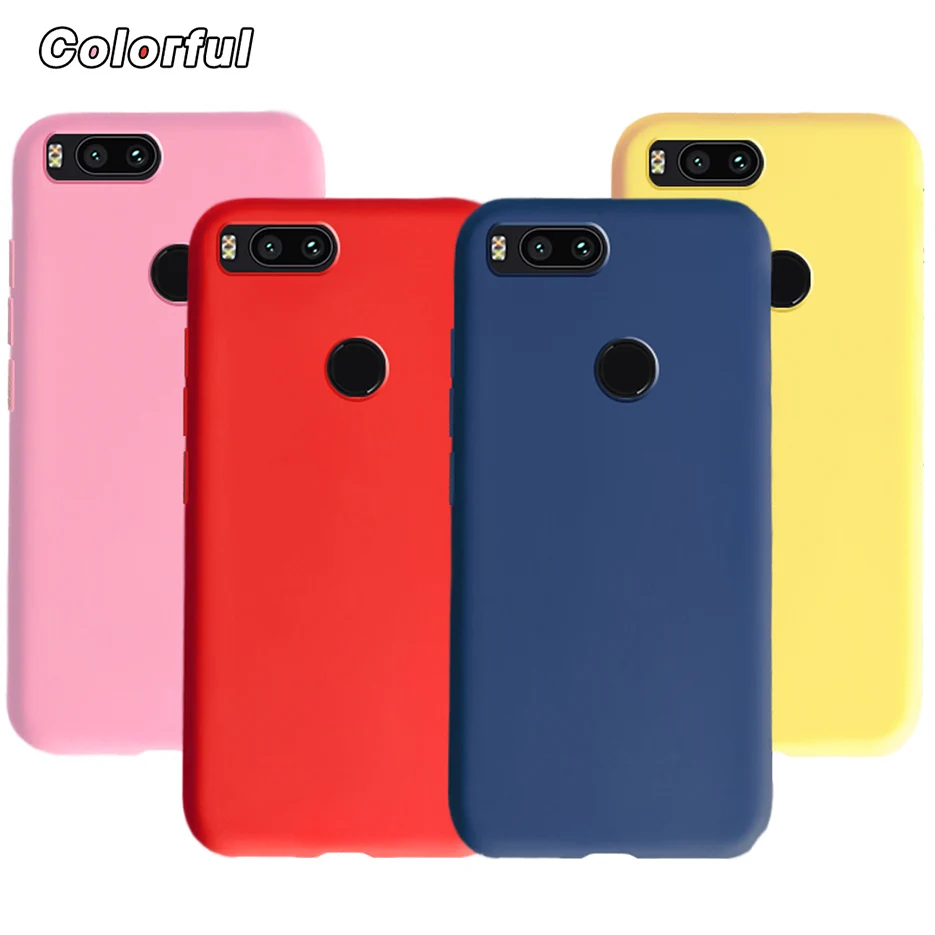 Per Xiao Mi Mi 5X Caso Xaio Mi Mi A1 Copertura Ultra Sottile Molle Del Silicone Di Tpu Opaco Della Copertura Posteriore Per Xiao Mi Mi 5X A1 Xiao Mi M