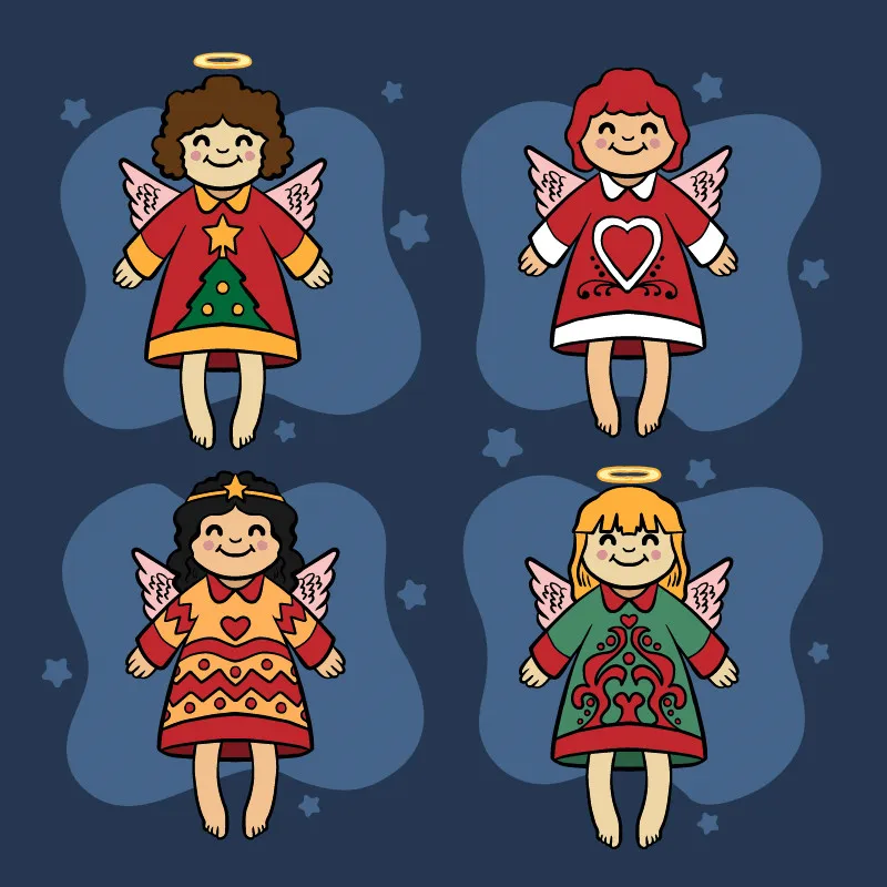 

InLoveArts Christmas Stamps and Dies Metal Cutting Dies New 2019 Scrapbooking Xmas Angel Girl Stamps Dies Cut for Card Making