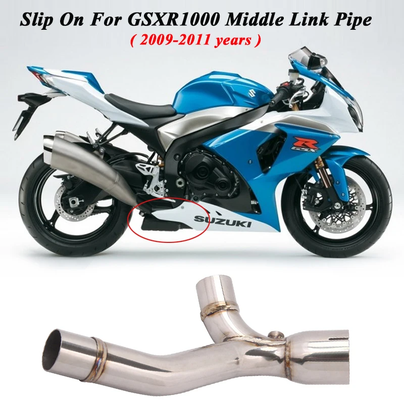 

Slip On For SUZUKI GSXR1000 GSX R1000 2009 - 2011 K9 Motorcycle Exhaust Escape Modified Middle Connection Link Pipe