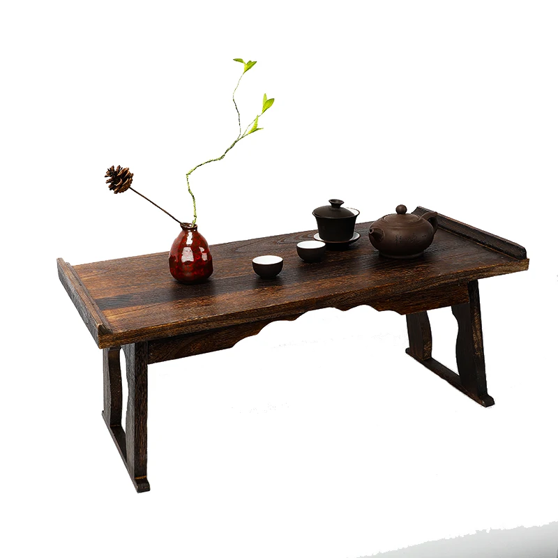 Oriental Antique Furniture Design Japanese Floor Tea Folding Table Small Size Living Room Wooden Coffee Tatami Low Table