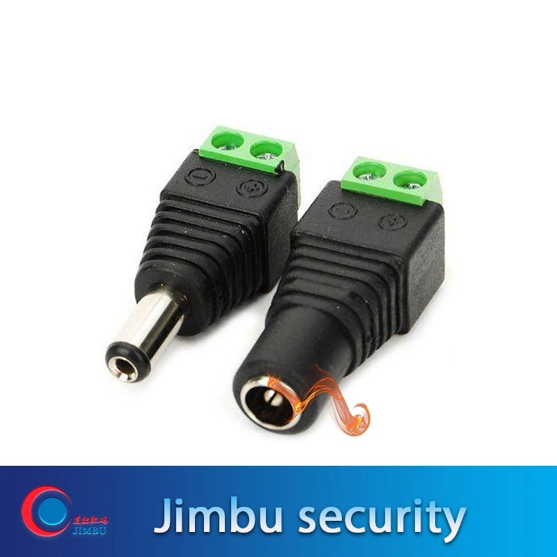 

100 Pairs DC Power Male and Female Jack Adapter Plug Free Welding DC Male Female Head For CCTV Camera DVR Free Shipping