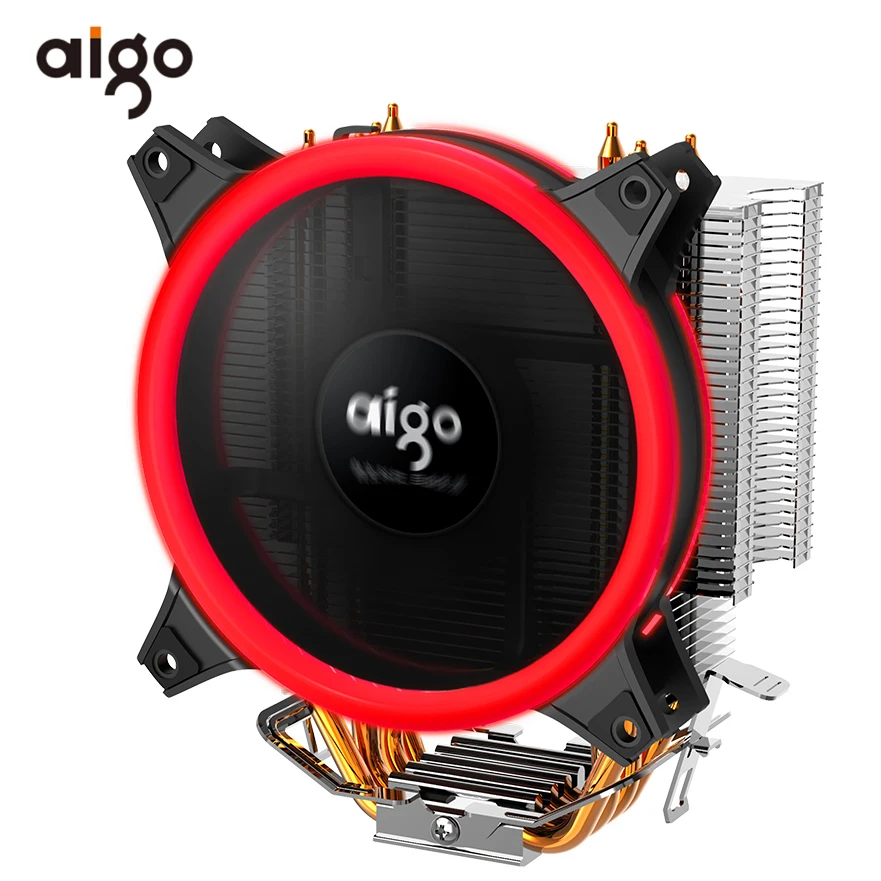 Aigo E3 4 тепловыми Процессор кулер вентилятор охлаждения Aura чехол для ноутбука