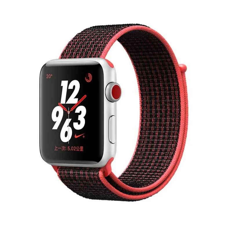 Для Apple Watch Band 44 мм 40 42 38 дышащий нейлоновый ремешок для iWatch Series 5 4 3 2 1 сменный