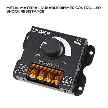 

DC 12V 24V Stepless Led Dimmer Dwitch, Single Color Dimmerable Led Dimming Controller Portable Dimmer Monochrome Strip Light Bar