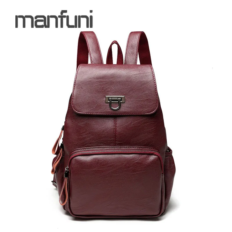 

Fashion Backpack Women Sheepskin Leather Backbag School for Girls Larger Back Pack Zipper Hasp Luxury Backpack Bookbag Mochila