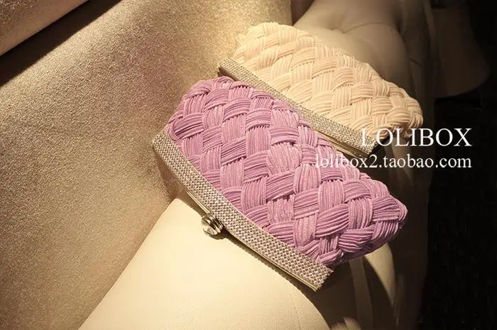 Новые японские женщины Crossbody Сумки для дам вечерние клатчи тканые со стразами свадебные туфли Ежедневные клатчи