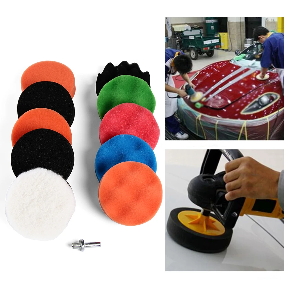 Buy 12 Pcs Car 3/4/5/6/7" Sponge Polishing Waxing