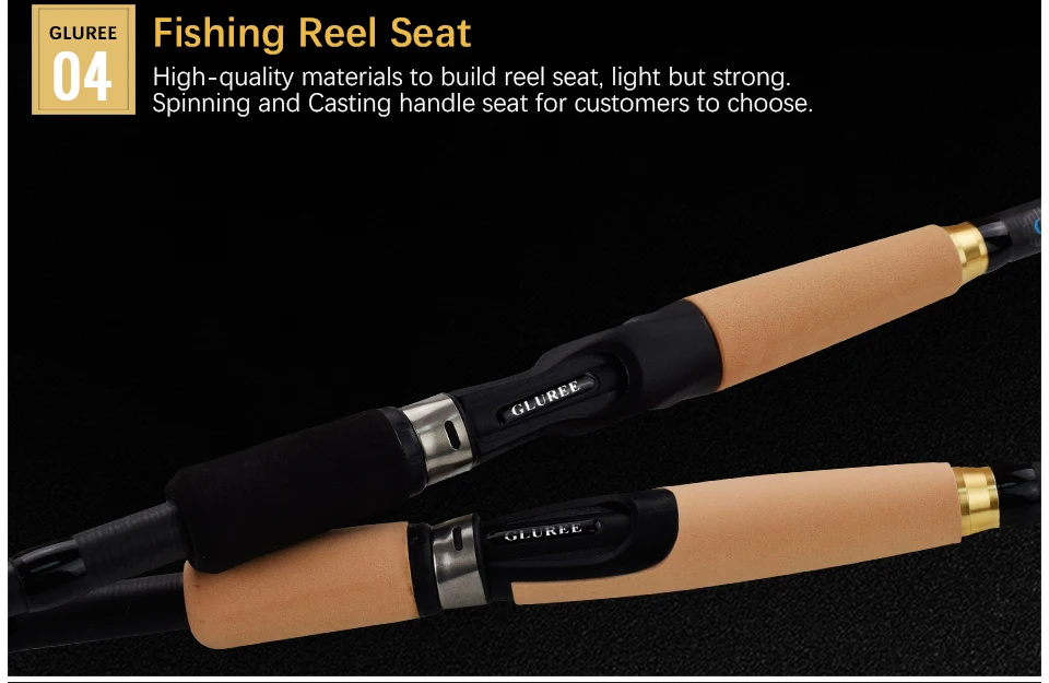 GLUREE High Carbon Fiber Lure Fishing Rod Portable Telescopic Spinning Fishing Hand Pole Casting Rod Tackle 1.8M 2.1M 2.4M 2 (13)
