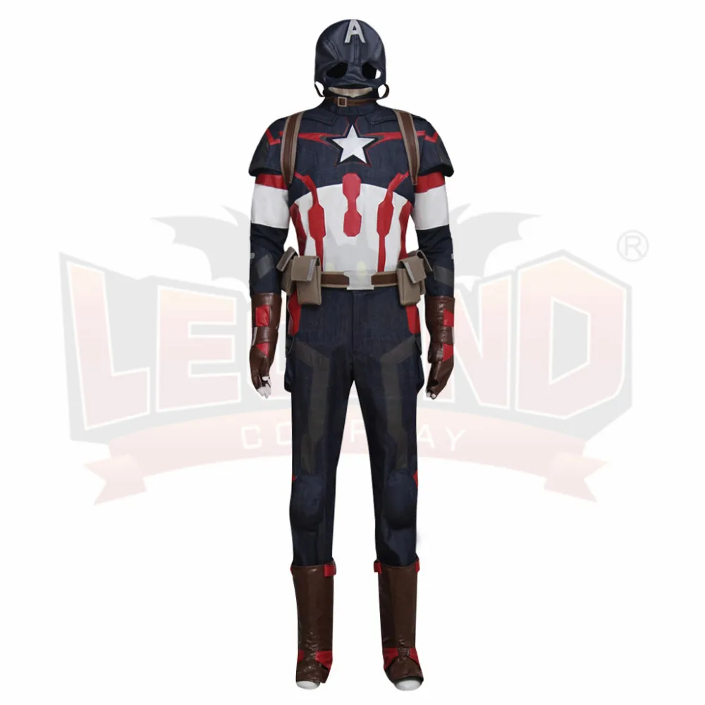 Эра Альтрона Мстители Капитан Америка костюм Стива Роджерса наряд для взрослых мужчин Хэллоуин Косплей Костюм на заказ