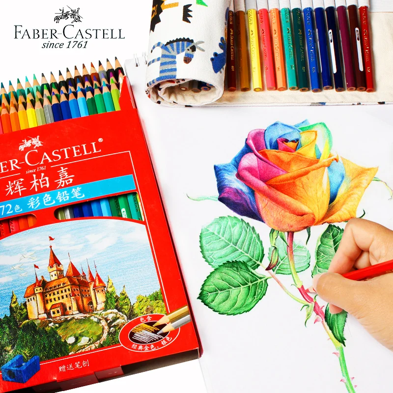 Faber Castell цветной карандашный замок коробка 36/48/72 Lapis De Cor профессиональная