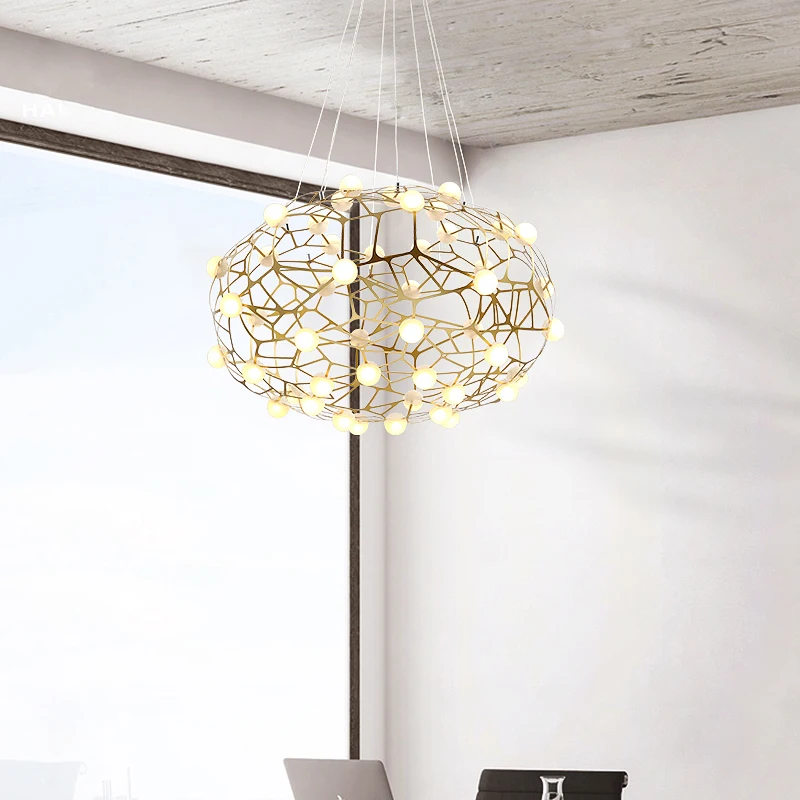 Современный итальянский дизайнерский подвесной светильник, подвесной светильник из нержавеющей стали в скандинавском стиле для гостиной/спальни/кухни, обеденный стол