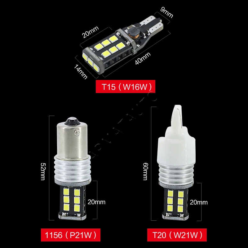 2X белый 6000K Led 1156 ba15s p21w лампы T15 w16w T20 7440 автомобиля Фары заднего хода лампы высокой Мощность 15SMD Авто Резервное копирование светильник 12V