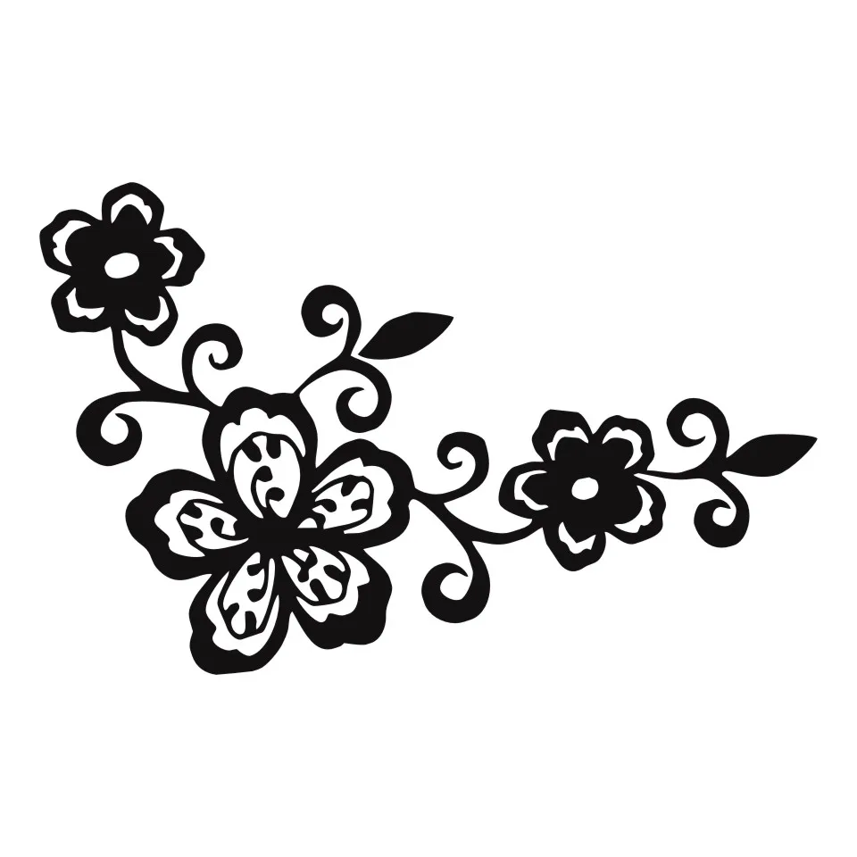 Cunymagos Flower Window Decoration Vinyl Decal Motorcycle Car Sticker Car Styling Fashion Car Body Window Decal Sticker 1612CM (3)