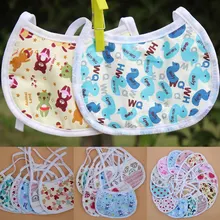 Хлопчатобумажных нагрудников для малышей с модным рисунком обеденные нагрудники, Слюнявчики, одежда Полотенца для детей мягкий слюнявчик разные цвета