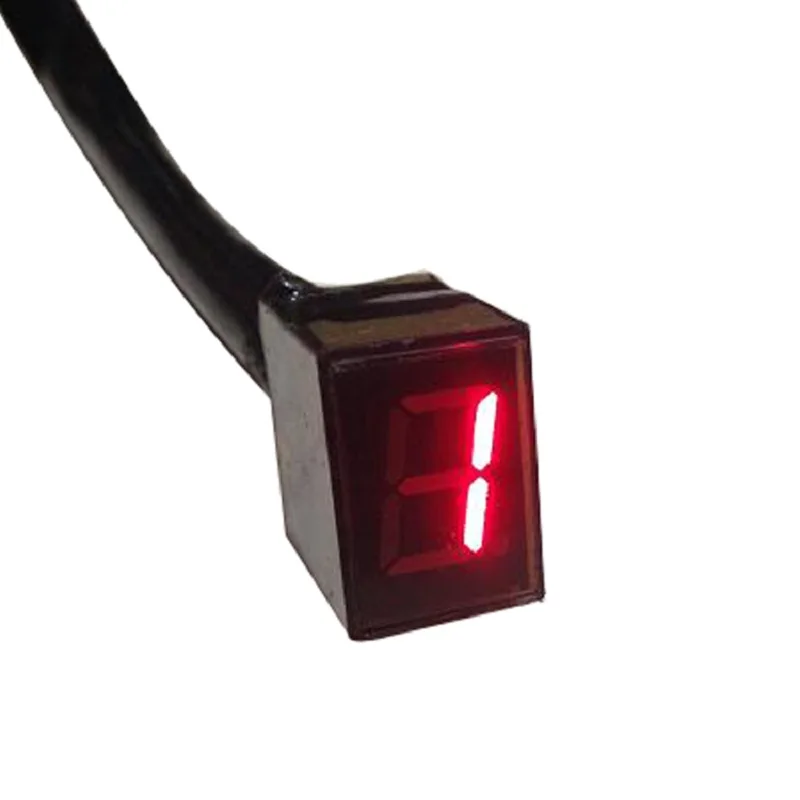 Red LED Universal Digital Gear Indicator Motorcycle Display Easy