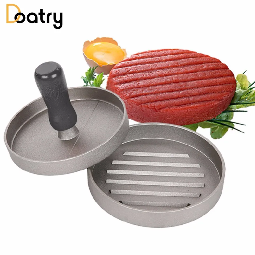 

Doatry 1 Set Stainless Steel Hamburger Patties Maker Burger Hamburger Press Meat Press Cookware Kitchen Cooking Tools
