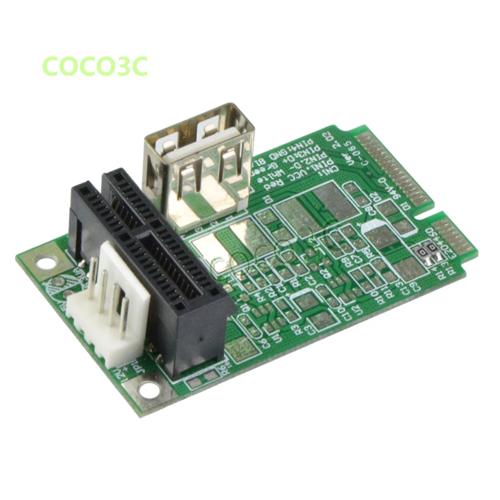 

Mini PCIe To PCI-e 1x slot adapter for mini ITX mPCIe to PCI express riser card for Sound Network graphics card