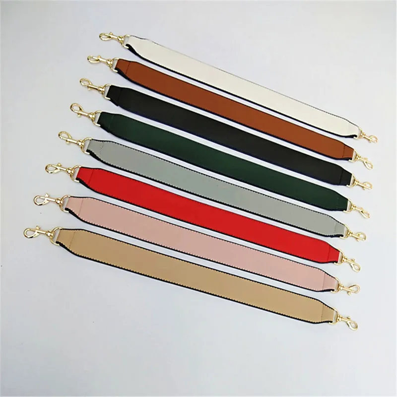 

52*3.9CM Solid Color One-shoulder Widening Bag with Black / Brown / White / Red Diagonal Cross Bag with Ladies Bag Accessories