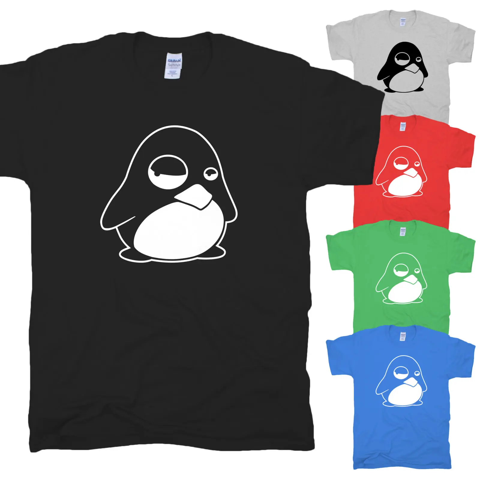 Tux Linux Pinguin Nerd Linus Unix IT Admin Computer Freak GNU Geek футболка s-xxl | Мужская одежда