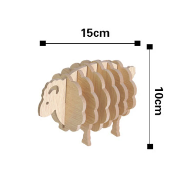 Овцы формы МДФ подставки коврики для кофейных чашек настольная чашка коврик Сделай Сам ручной работы Креативные коврики Животные украшения подарок Офисные принадлежности - Цвет: 6pcs