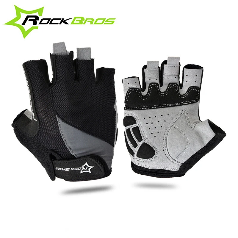 ROCKBROS font b Cycling b font Anti slip Anti sweat Men Women Half Finger font b