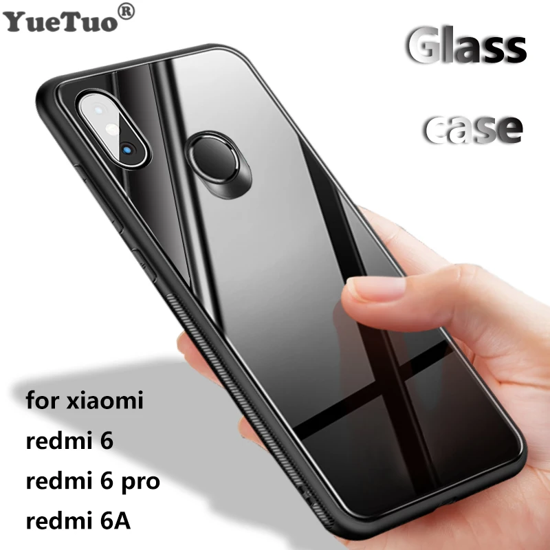 YUETUO ТПУ закаленное стекло чехол на заднюю панель телефона для xiaomi redmi 6 6a pro ksiomi xiomi