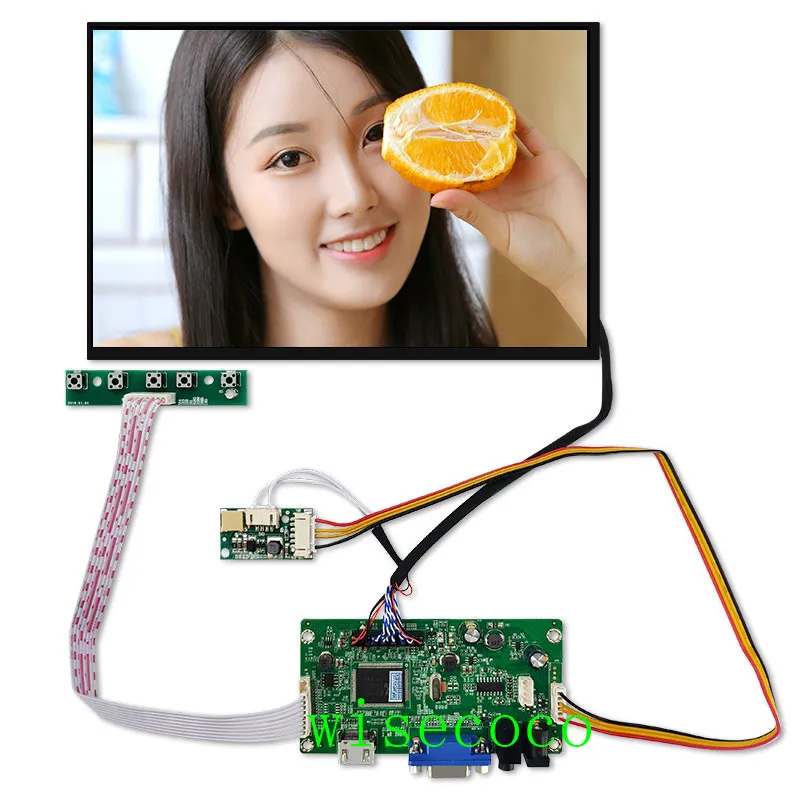 10.1 inch 2k 2560*1600 VVX10T022N00 LCD display no backlight screen Control Driver Board earphone HDMI VGA lvds For 3D printer - Color: full set