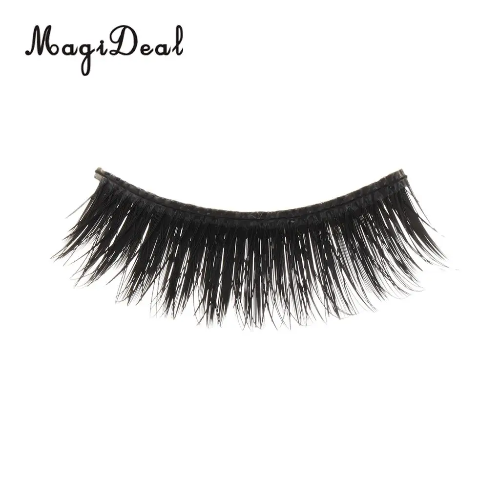 MagiDeal High Quality 5 Pairs Black Fake Fiber Eyelashes for 12 Inch Dolls DIY Making Repair Accessories Kids Play Funny Toy