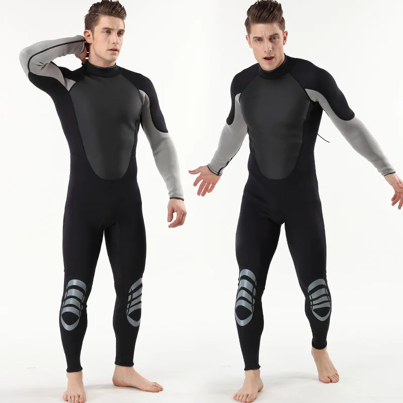 

3MM Men's Long Sleeved Trousers Continuous Cold Proof Diving Suit Submersible Clothing Of Neoprene Size S-XXL MY103