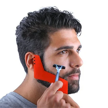

Red Professional Comb for Beard Shaving Beard Styling Template Carding Tool Bearded Comb Brush for Men Shaving Gillettee Fusione