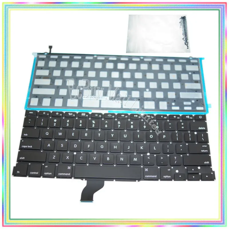 

Brand new US Keyboard with Backlight & keyboard screws for Macbook Retina 13.3" A1502 2013-15Years