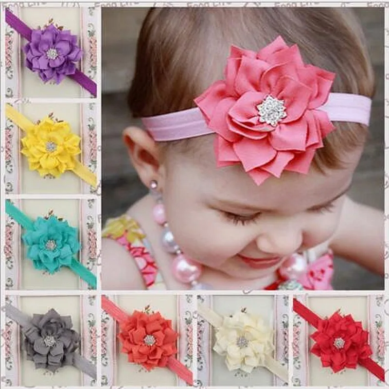 Teen Headband Silk Flower Headband Rhinestone Headband Headbands decoration for hairin Hair