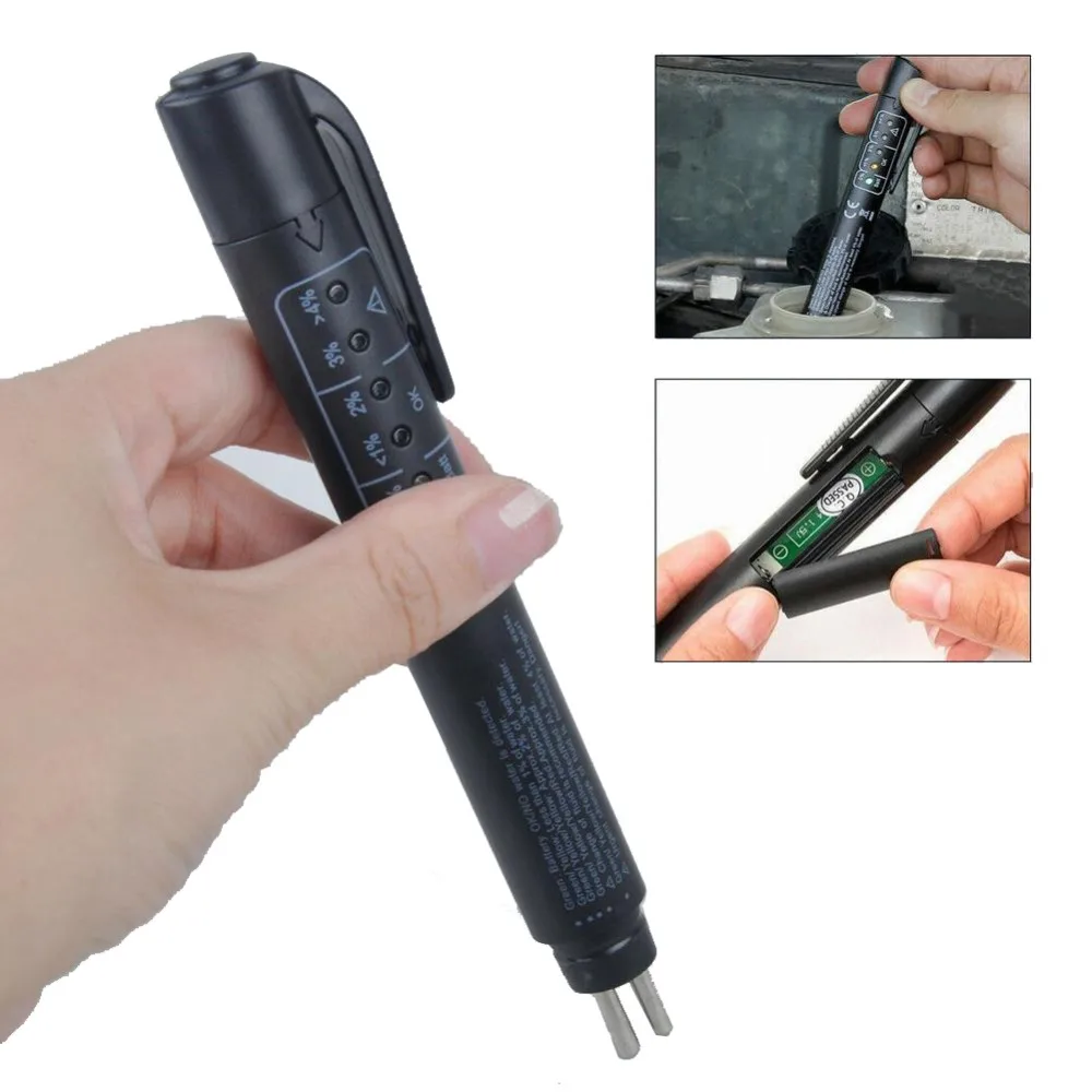 

Brake Fluid Liquid Tester Car Brake Liquid Digital Tester5 LED Car Diagnostic Indicator Pen Vehicle Auto Automotive Testing Tool