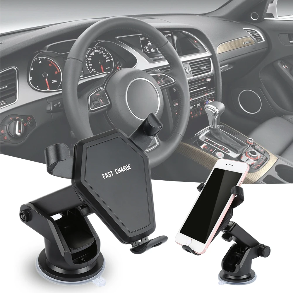 

Car-styling Wireless Car Fast Charger Phone Charging Mount Holder for iPhone 8 X Samsung GPS Mount Stand Auto Car Accessories