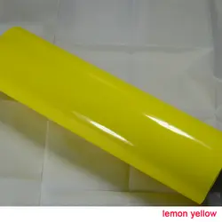 Новые rhos Китай мечта Стикеры бомба винил Обёрточная бумага 1.52x30 м AIR Бесплатная Пузыри желтый глянцевый Граффити автомобиля Обёрточная