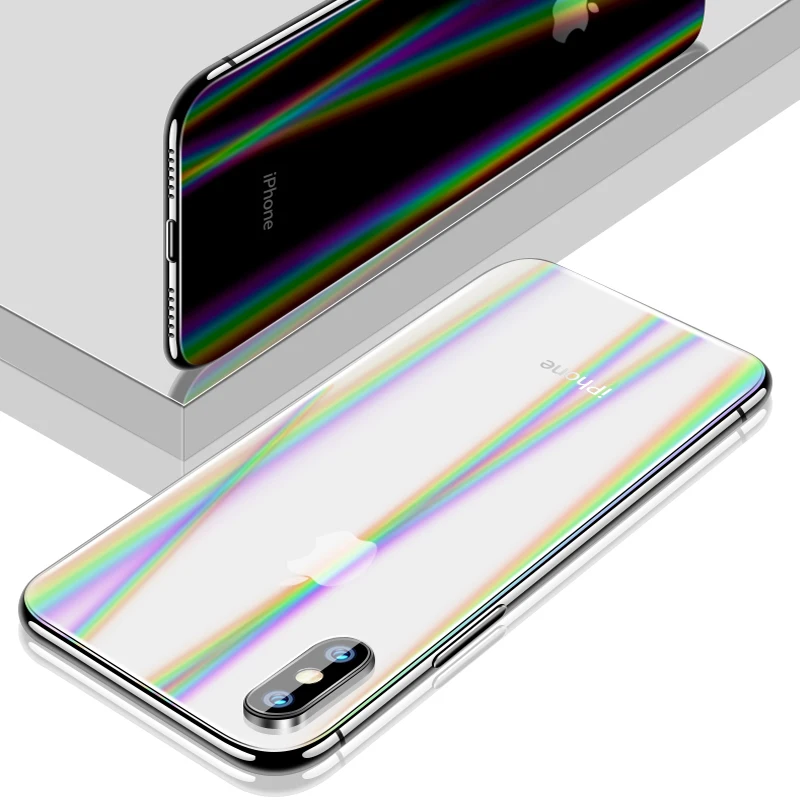Newest Diamond Stealth Film Clear Aurora Phone Back Protective Film For iPhone X 8 7 Plus SAMSUNG S9+ S8 Note 8 W2017 W2018 1+6 (10)