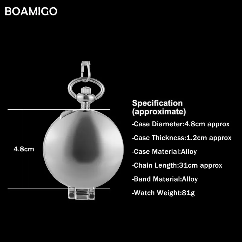 FOB мужские карманные часы, антикварные механические часы BOAMIGO, брендовые скелетные часы с арбическим номером, серебряные дизайнерские часы, reloj hombre